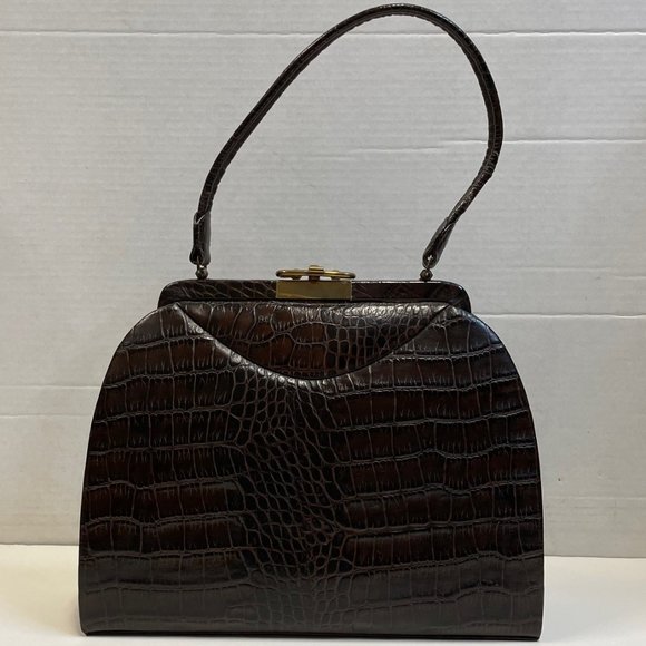 Vintage Gold Line 1960's genuine alligator handbag - Picture 2 of 13